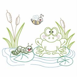 Vintage Pond Scene 10(Lg) machine embroidery designs