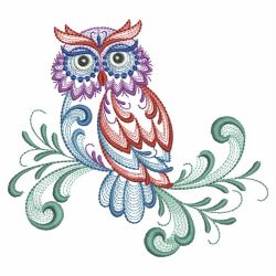 Rosemaling Owl 3 03(Lg) machine embroidery designs