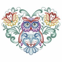 Rosemaling Owl 3 04(Sm) machine embroidery designs
