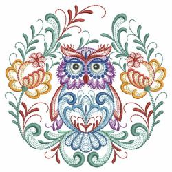 Rosemaling Owl 3 05(Lg) machine embroidery designs