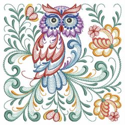 Rosemaling Owl 3 09(Md) machine embroidery designs