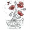 Sketched Teacup In Bloom 05(Lg)