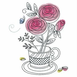 Sketched Teacup In Bloom 03(Lg)