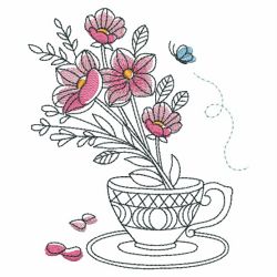 Sketched Teacup In Bloom 10(Lg)