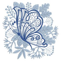 Bluework Butterfly Scene 01(Lg) machine embroidery designs