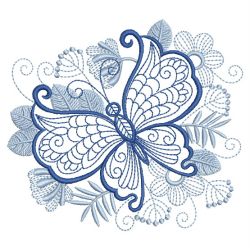Bluework Butterfly Scene 03(Lg) machine embroidery designs
