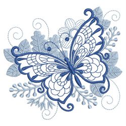 Bluework Butterfly Scene 05(Lg) machine embroidery designs