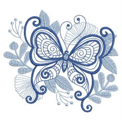 Bluework Butterfly Scene 06(Md) machine embroidery designs