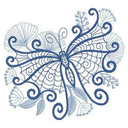 Bluework Butterfly Scene 07(Lg) machine embroidery designs