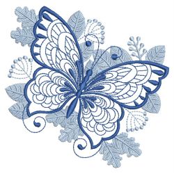 Bluework Butterfly Scene 09(Sm) machine embroidery designs