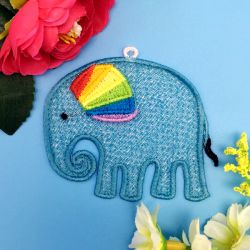 FSL Rainbow Animals 02 machine embroidery designs