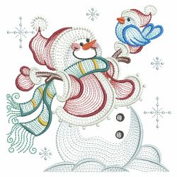 Rippled Frosty Snowman 2 01(Md) machine embroidery designs