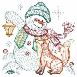 Rippled Frosty Snowman 2 02(Md) machine embroidery designs