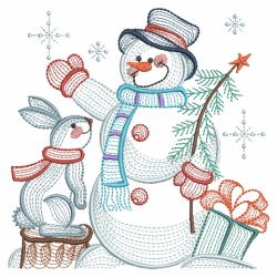 Rippled Frosty Snowman 2 03(Md) machine embroidery designs