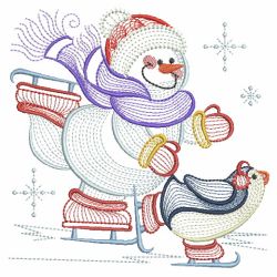 Rippled Frosty Snowman 2 04(Lg) machine embroidery designs