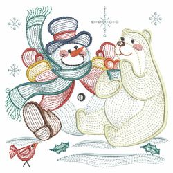 Rippled Frosty Snowman 2 05(Md) machine embroidery designs