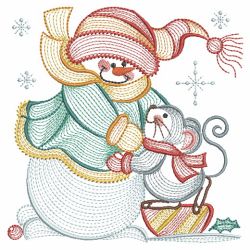 Rippled Frosty Snowman 2 06(Sm) machine embroidery designs