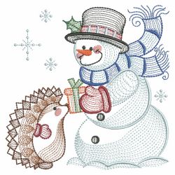 Rippled Frosty Snowman 2 08(Sm) machine embroidery designs