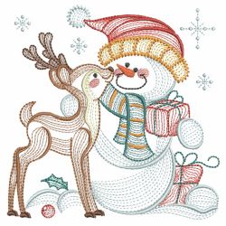 Rippled Frosty Snowman 2 09(Sm) machine embroidery designs