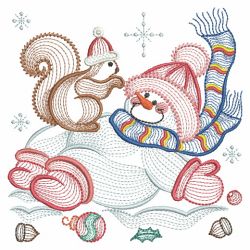 Rippled Frosty Snowman 2 10(Md) machine embroidery designs