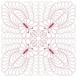 Trapunto Butterfly Quilt Block 04(Lg)