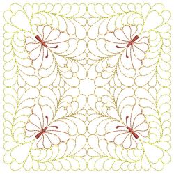 Trapunto Butterfly Quilt Block 07(Lg)