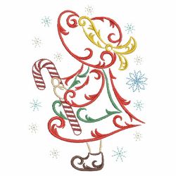 Christmas Sunbonnet Sue Flourish(Md) machine embroidery designs