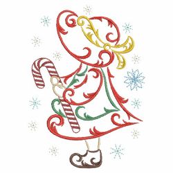 Christmas Sunbonnet Sue Flourish 01(Sm) machine embroidery designs