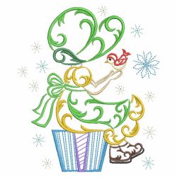 Christmas Sunbonnet Sue Flourish 03(Sm) machine embroidery designs