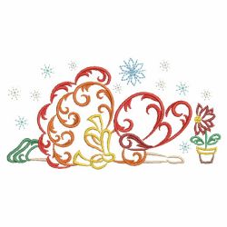 Christmas Sunbonnet Sue Flourish 07(Lg) machine embroidery designs