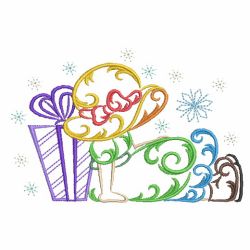 Christmas Sunbonnet Sue Flourish 10(Sm) machine embroidery designs