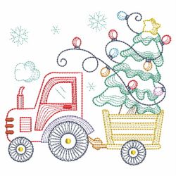 Christmas Tree Truck 01(Lg) machine embroidery designs