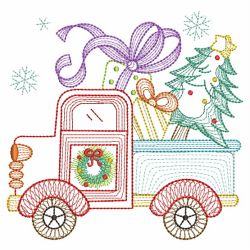 Christmas Tree Truck 05(Lg) machine embroidery designs