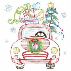 Christmas Tree Truck 08(Lg) machine embroidery designs