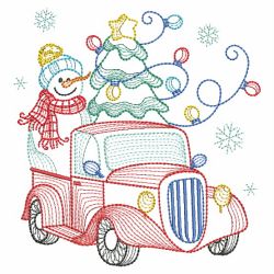 Christmas Tree Truck 09(Lg) machine embroidery designs