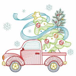 Christmas Tree Truck 11(Md) machine embroidery designs