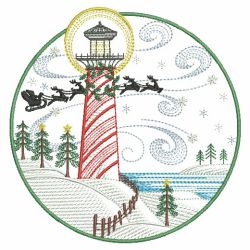 Christmas Lighthouses 2 02(Lg) machine embroidery designs