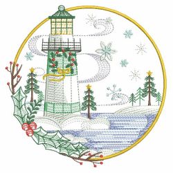 Christmas Lighthouses 2 09(Lg) machine embroidery designs