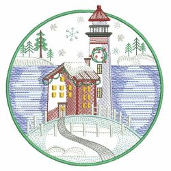 Christmas Lighthouses 2 10(Lg) machine embroidery designs