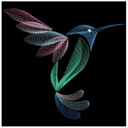 Rippled Hummingbirds 4 07(Lg) machine embroidery designs