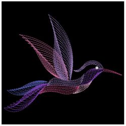 Rippled Hummingbirds 4 08(Md) machine embroidery designs