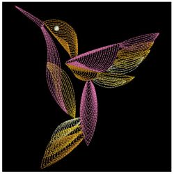 Rippled Hummingbirds 4 10(Lg) machine embroidery designs