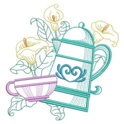 Tea Time And Blooms 02(Lg) machine embroidery designs