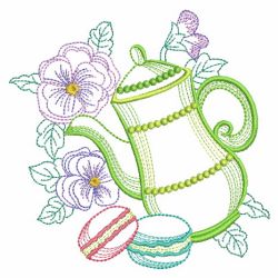 Tea Time And Blooms 04(Sm) machine embroidery designs