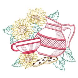 Tea Time And Blooms 09(Md) machine embroidery designs