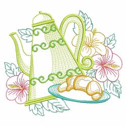 Tea Time And Blooms 10(Lg) machine embroidery designs