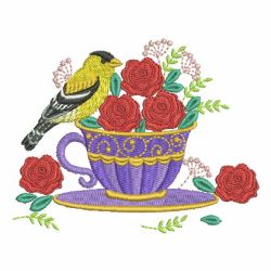 Teacup In Bloom 4 05 machine embroidery designs