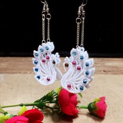 FSL Crystal Peacock Earrings 02 machine embroidery designs