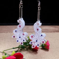 FSL Crystal Peacock Earrings 04 machine embroidery designs
