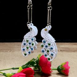 FSL Crystal Peacock Earrings 07 machine embroidery designs